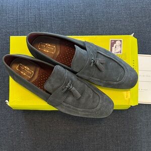 Ted Baker Navy Suede Loafers size 12